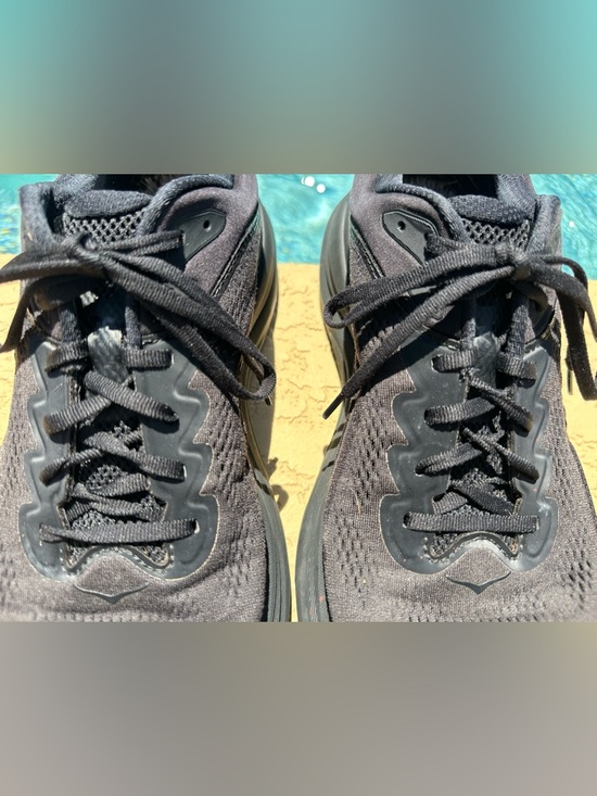 Hoka One One Bondi 9 Triple Black Running Shoes 1162011 BBLC Men’s Size 13 Clean main image 5